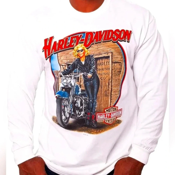 Harley Davidson Long Sleeves Graphic Tee size 3XL‎ Wichita Kansas Tornado - Picture 1 of 6